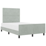 ZNTS Bed Frame Light Grey 120x200 cm Velvet 3344867