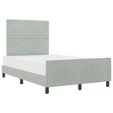 ZNTS Bed Frame Light Grey 120x200 cm Velvet 3344867