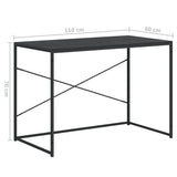 Computer Desk Black 110x60x70 cm Engineered Wood 30208