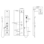 ZNTS SCHÜTTE Shower Panel with Single Lever Mixer TAHITI Stainless Steel 435038