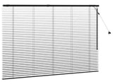 Venetian Blind Black 155 x 130 cm 35 mm Solid Paulownia Wood 42015477
