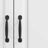 Sideboard High Gloss White 89 x 34.5 x 77 cm Engineered Wood 895799