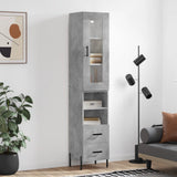 Highboard Concrete Grey 34,5x34x180 cm Engineered Wood 3199309