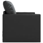 Floor Sofa Bed with Cushion Black 74 x 77 x 81 cm Faux leather 4106635