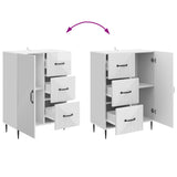 Sideboard High Gloss White 66 x 34.5 x 89.5 cm Engineered Wood 894859