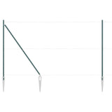 Ground Spike Fence Post 7 pcs Green Powder-Coated Steel 42004248