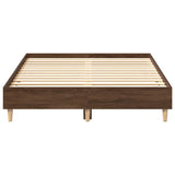 Bed Frame No Mattress Brown Oak 120x200 cm Engineered Wood 861036