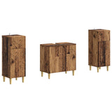 2 Piece Bathroom Cabinet Set DELFT Old Wood Engineered Wood 3418033