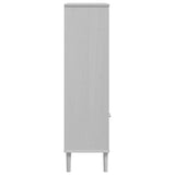 Bookcase SENJA Rattan Look White 90x35x130 cm Solid Wood Pine 358062