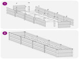 Raised Garden Bed Wood Brown 320 x 40 x 24 cm cold-rolled steel 8006339
