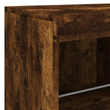 Sideboard with LED Lights Smoked Oak 81x37x67 cm 836662
