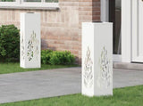 Solar LED Pathway Light 2 pcs White Cold Rolled Steel 879801