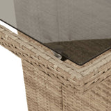 Garden Table Beige PE rattan 190 cm long, 80 cm wide, 75 cm high 365605