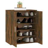 Shoe Cabinet Smoked Oak 60x35x70 cm Engineered Wood 816008