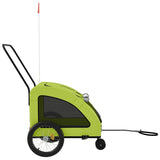 Pet Bike Trailer Green Oxford Fabric and Iron 93990