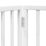 Dog Gate with Door Foldable 10 Panels White 800 cm Poplar Wood 3155567