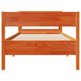 Bed Frame without Mattress Wax Brown 75x190 cm Small Single Solid Wood Pine 3306212