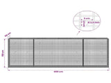 Gabion with 3.5 mm Wire and 5x2.5 cm Mesh 400x50x150 cm 3461882
