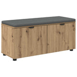 Hall Bench with Cushion with Shelf Artisan Oak 100 x 38 x 46 cm 891495