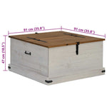 Storage Chest HALDEN White 91x91x47 cm Solid Wood Pine 4018406