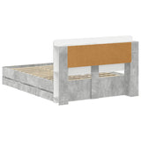 Bed Frame with Storage Concrete Grey 150 x 200 cm 3434053