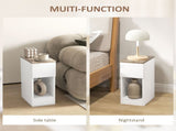 Set of Two Modern Storage Bedside Tables - White T3398P343532
