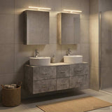 Bathroom Furniture Set 5 pcs Concrete Grey 3406914