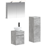 Bathroom Furniture Set 4 pcs Concrete Grey 3407458
