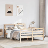 Bed Frame without Mattress 140x190 cm Solid Wood Pine 3305818