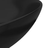 Bathroom Sink Ceramic Matt Black Round 146986