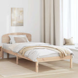 Bed Frame with Headboard Natural 90 x 190 cm Solid Pine Wood 872086