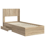 Bed Frame with Storage and Headboard Sonoma Oak 75 x 190 cm 3414525