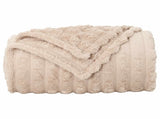 Throw Blankets 6 pcs Beige 270 x 240 cm Fleece 42016944