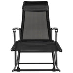 Garden Rocking Chair Steel and Textilene Black 42158