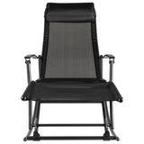 Garden Rocking Chair Steel and Textilene Black 42158