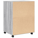 Rolling Cabinet Grey Sonoma 60x48x81 cm Engineered Wood 853169