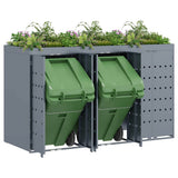 Wheelie Bin Storage for 3 Bins Light Grey 204 x 77.5 x 121.5 cm 3394749