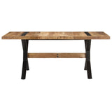 ZNTS Dining Table 180x90x76 cm Rough Mango Wood 321610