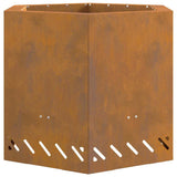 Smokeless Fire Pit Brown 58 x 58 x 51 cm Weathering Steel 858981