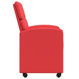 Dining Chairs with Wheels with Wheels 2 pcs Red 58 x 65 x 98 cm 42017888