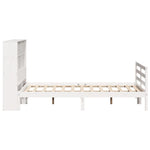 ZNTS Bookcase Bed without Mattress White 140x190 cm Solid Wood Pine 3321892