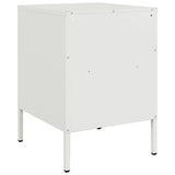Bedside Cabinet White 36x39x50.5 cm Steel 843064