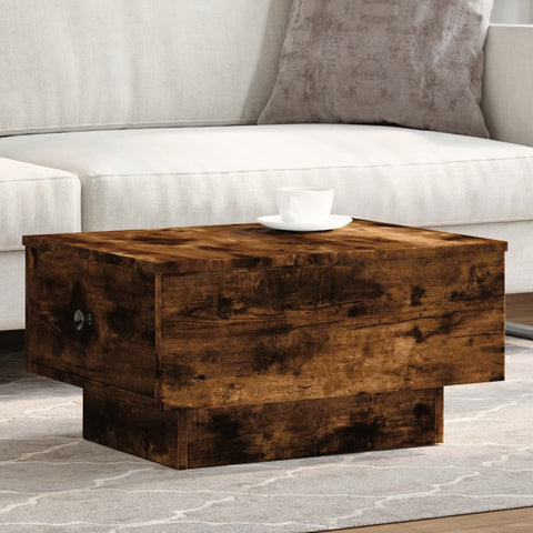 ZNTS Coffee Table Smoked Oak 60x45x31 cm Engineered Wood 848084