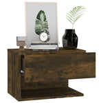 ZNTS Wall-mounted Bedside Cabinets 2 pcs Smoked Oak 816947
