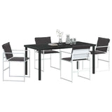 Garden Dining Set Folding 5 pcs White Textilene and steel 3379340