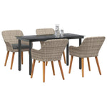 Dining Set Light grey Poly rattan 3261714