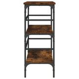 Console Table Smoked Oak 100x32x75 cm Engineered Wood 839050