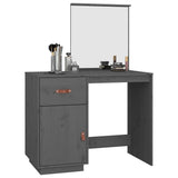 Dressing Table Grey 95x50x134 cm Solid Wood Pine 820089