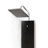 Shower Panel Unit Glass 18x45.5x130 cm Black 151418