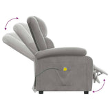Massage Chair Light Grey Velvet 342410